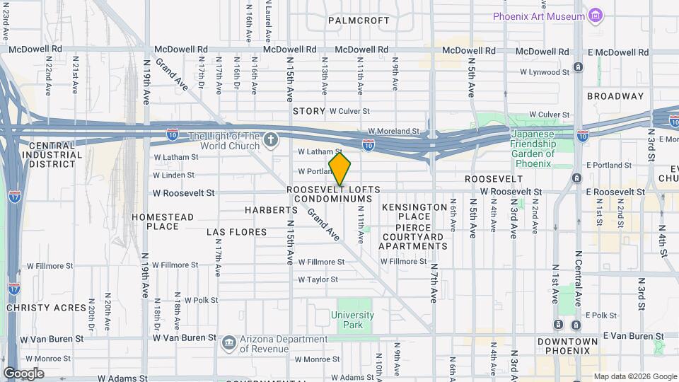 1216 W Roosevelt St Map and Location Details