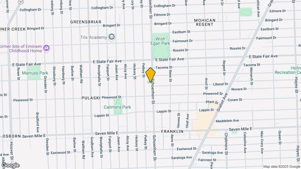19611 Schoenherr St Map and Location Details