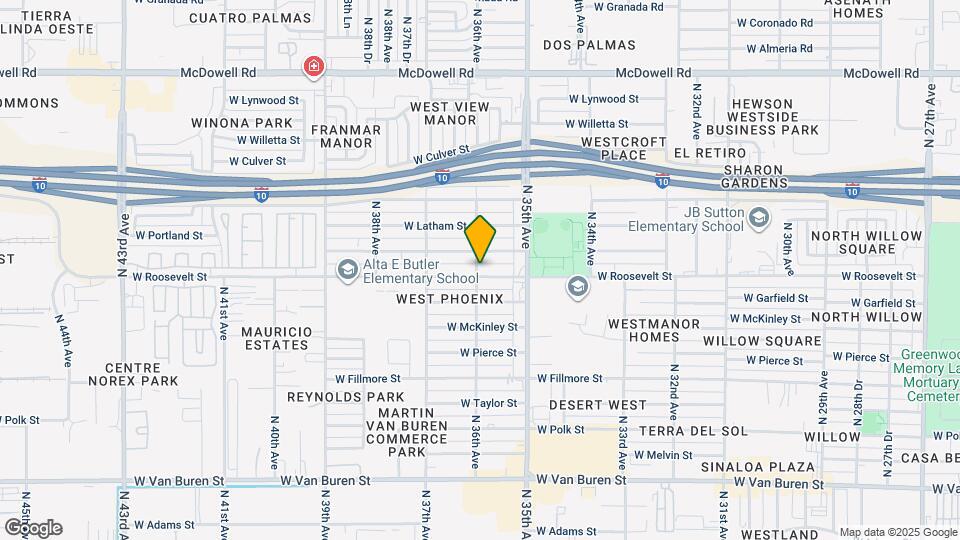 3546 W Roosevelt St Map and Location Details