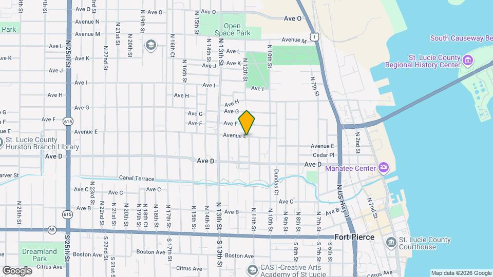 1127 Avenue E Map and Location Details