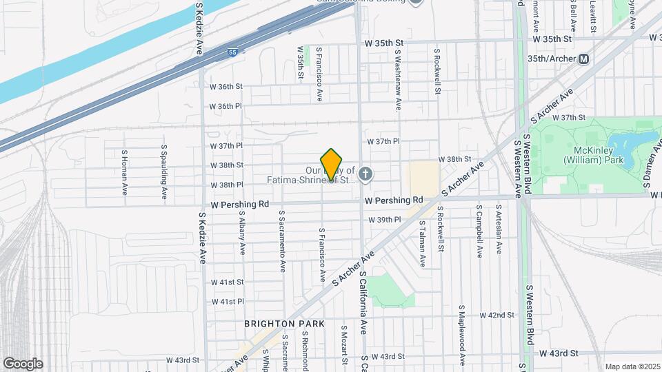 2847 W 38th Pl Map and Location Details