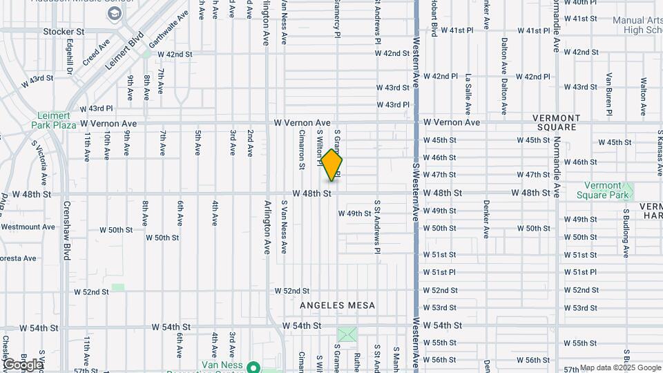 4719 S Gramercy Pl Mapa y Detalles de la Ubicación
