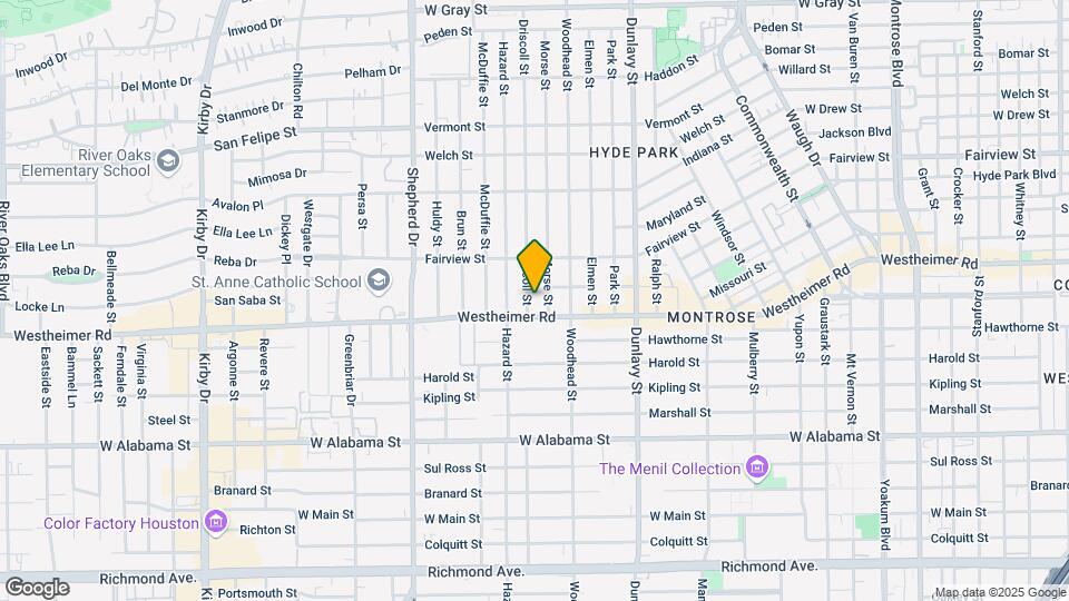 2513 Driscoll St Map and Location Details
