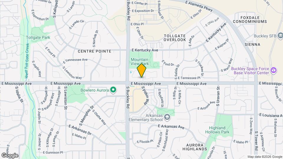 17094 E Tennessee Dr Map and Location Details