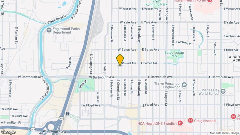 3036 S Cherokee St Map and Location Details