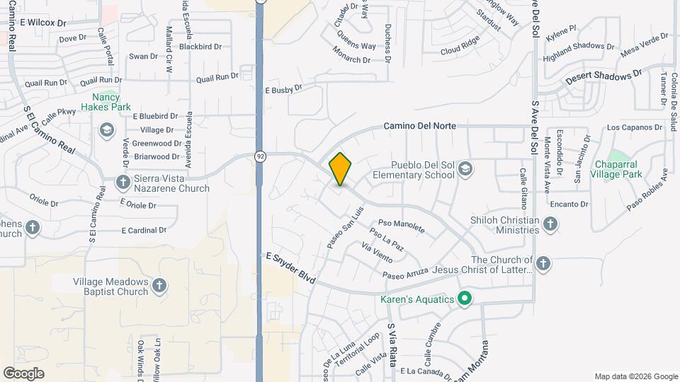 4423 Plaza Vista, Unit #B Map and Location Details