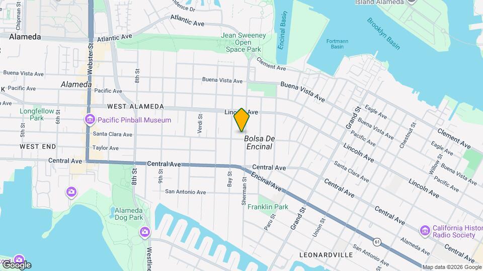 1219 Santa Clara Ave Map and Location Details