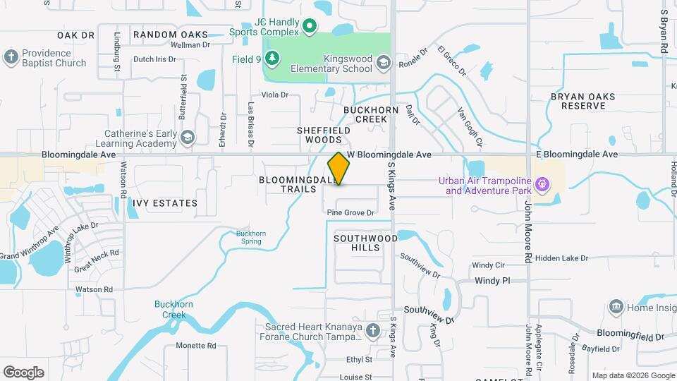 1021 Greenbriar Dr Mapa y Detalles de la Ubicación