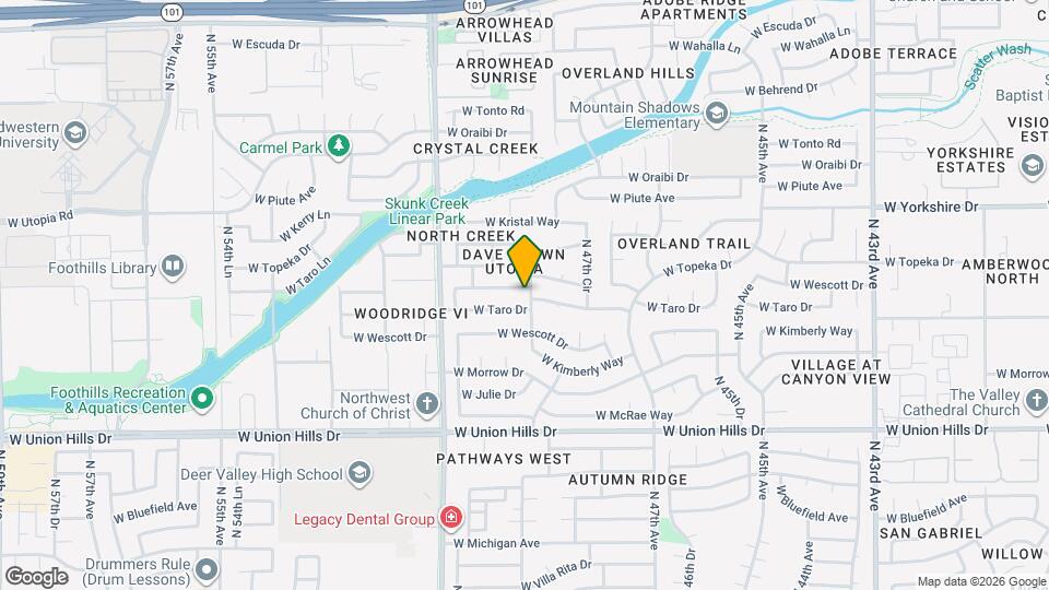4807 W Ponderosa Ln Map and Location Details