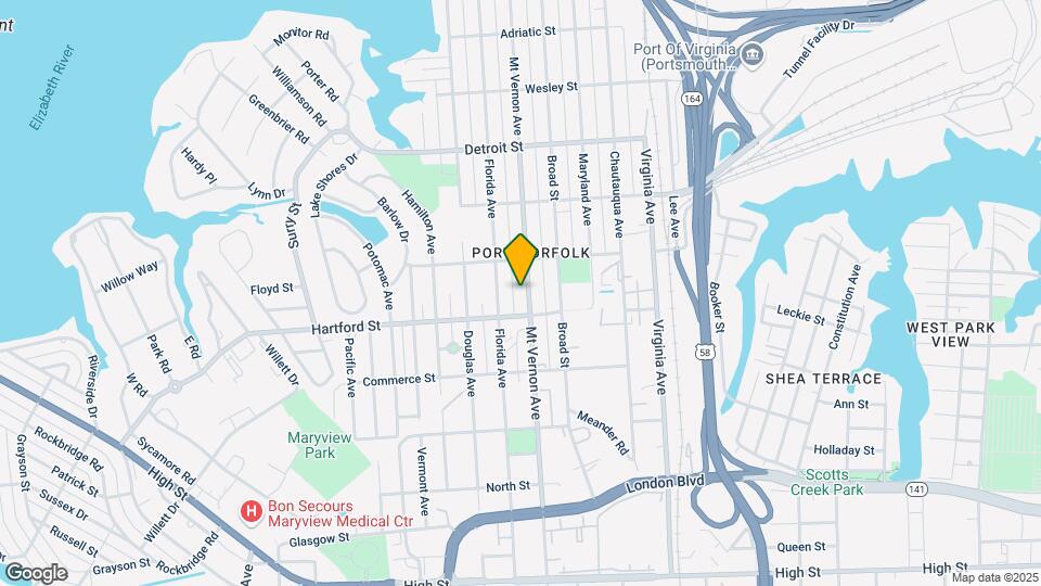 638 Mt Vernon Ave Map and Location Details