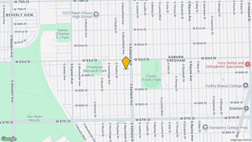 8345 S Marshfield Ave, Unit 8345 S Marshfield Ave Unit 2 Map and Location Details