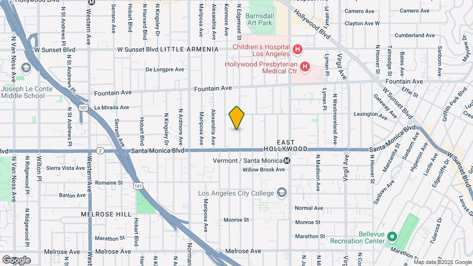 1145 N Edgemont St Mapa y Detalles de la Ubicación