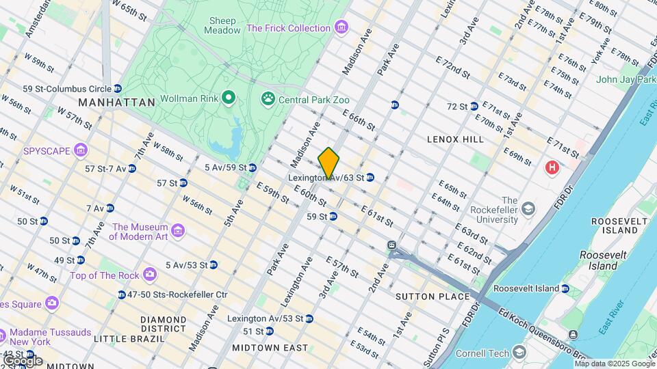 111 E 61st St Map and Location Details