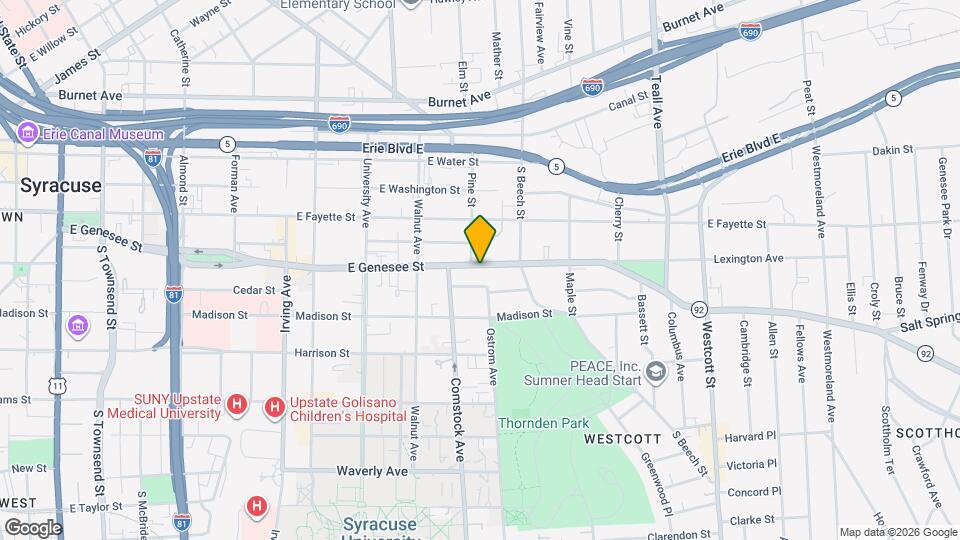 1408 E Genesee St Map and Location Details