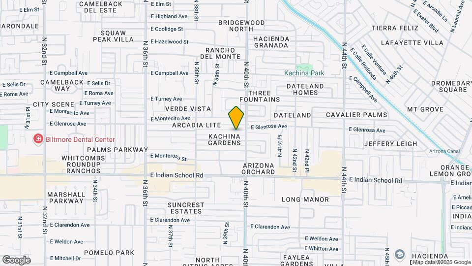 3931 E Glenrosa Ave Map and Location Details