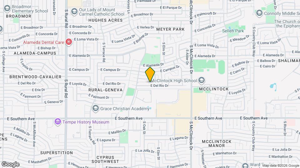 1416 E Del Rio Dr Mapa y Detalles de la Ubicación