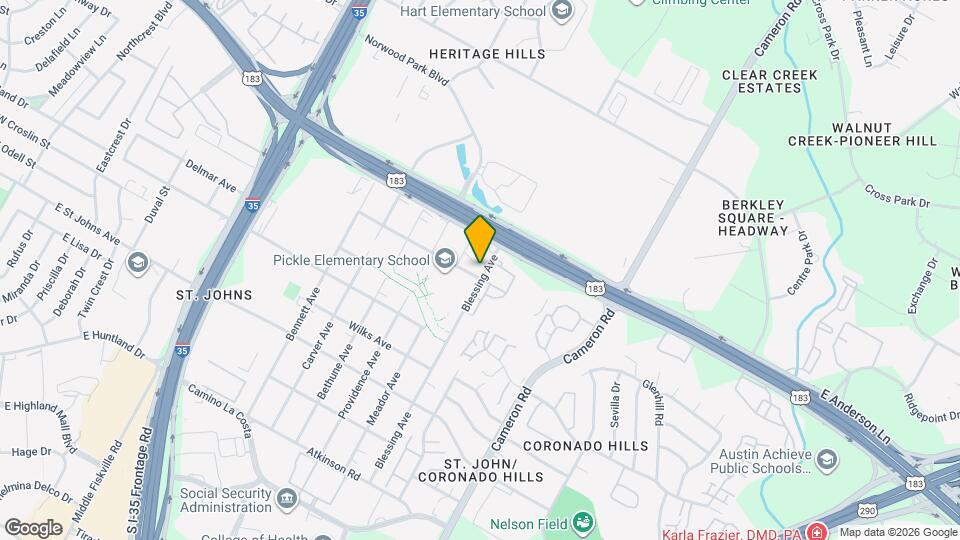 7602 Blessing Ave Map and Location Details