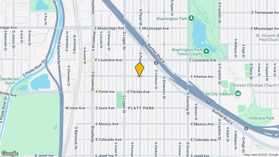 1411 S Pearl St Map and Location Details