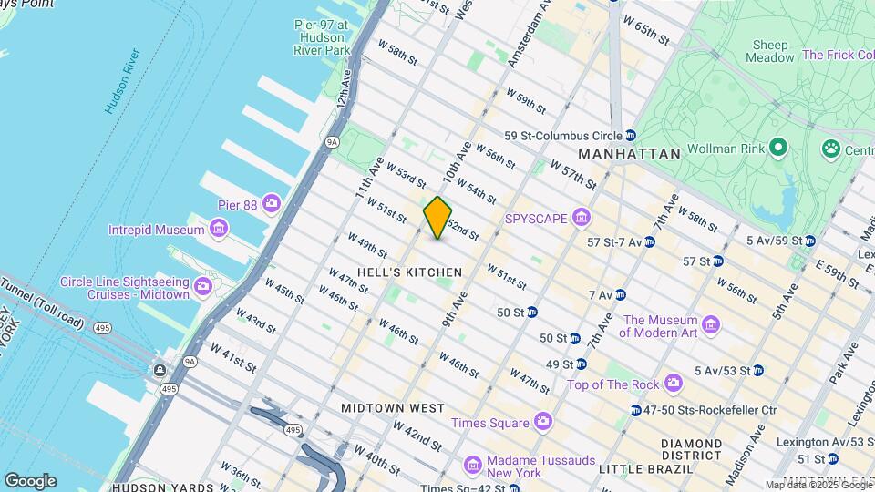 446 W 51st St Map and Location Details