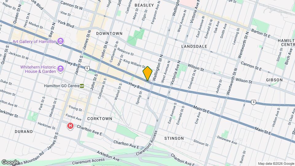 310 King St E Map and Location Details