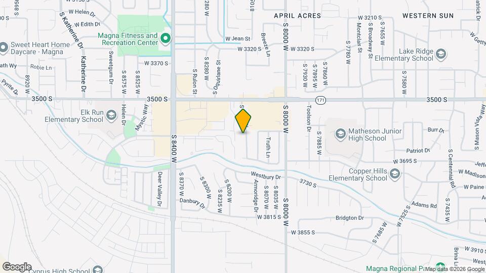 3602 S 8150 W, Unit Basement Apartment Map and Location Details