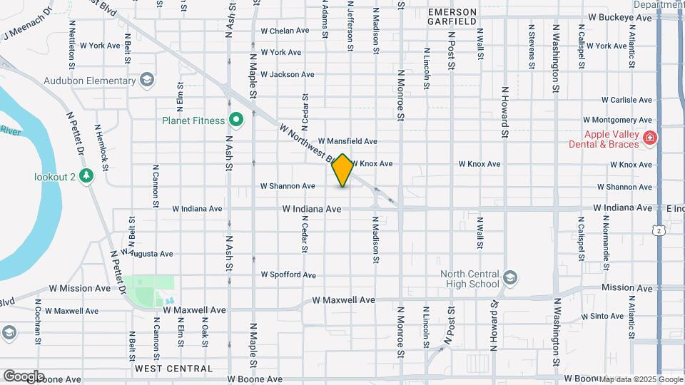 1207 W Shannon Ave Map and Location Details