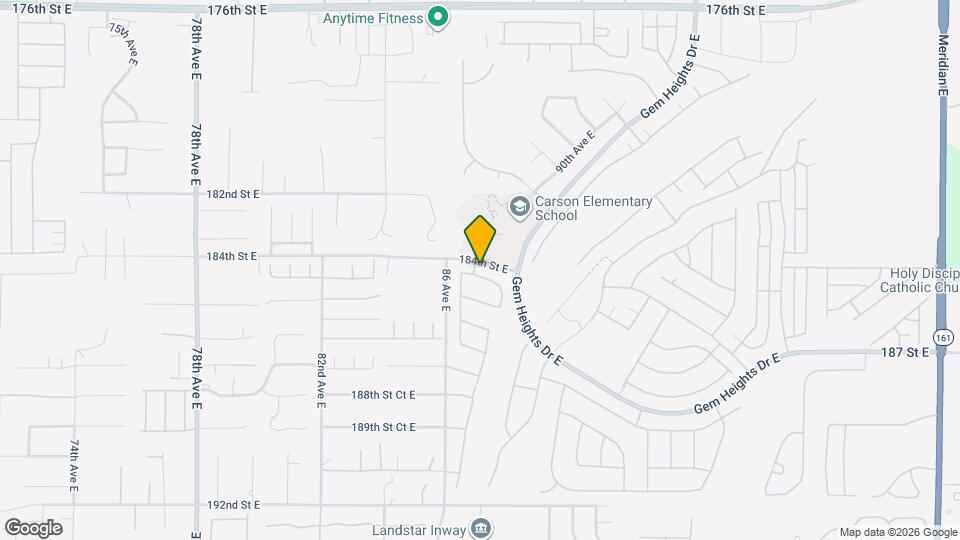 8707 184th St Ct E Map and Location Details