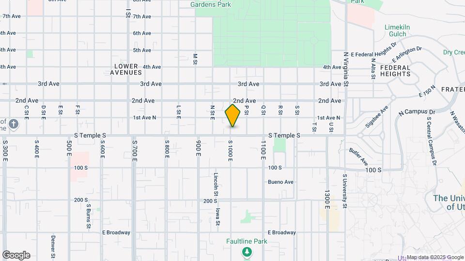 1001 E South Temple St Map and Location Details
