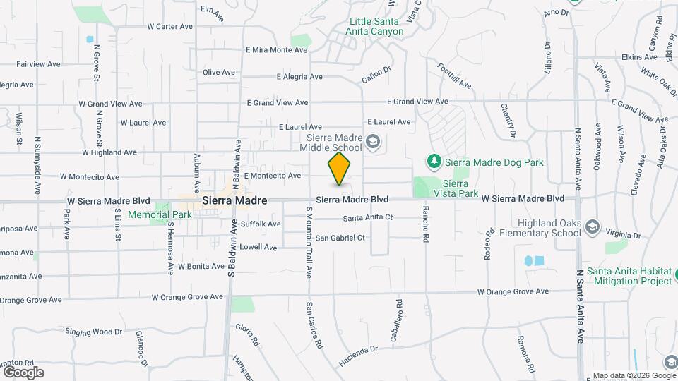263 E Sierra Madre Blvd Map and Location Details