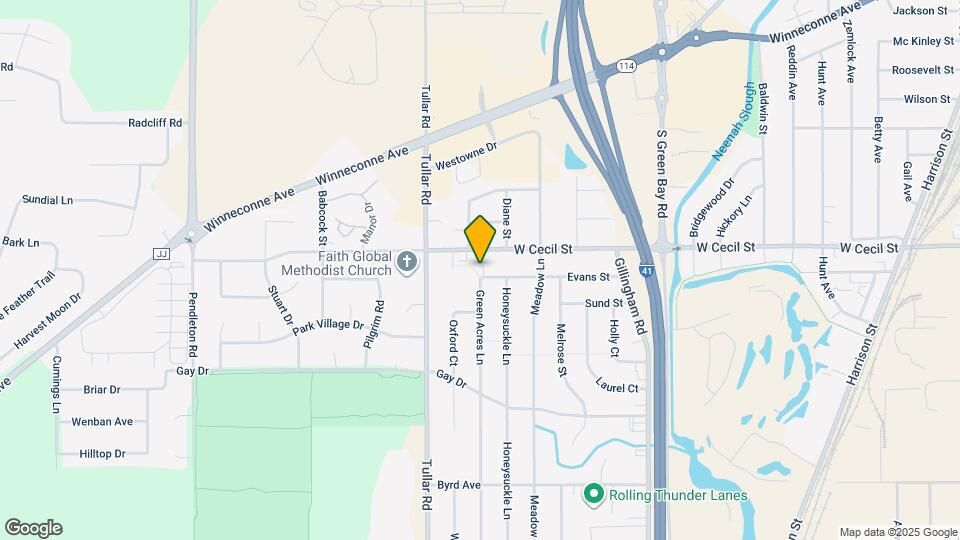 1033 Evans St Map and Location Details