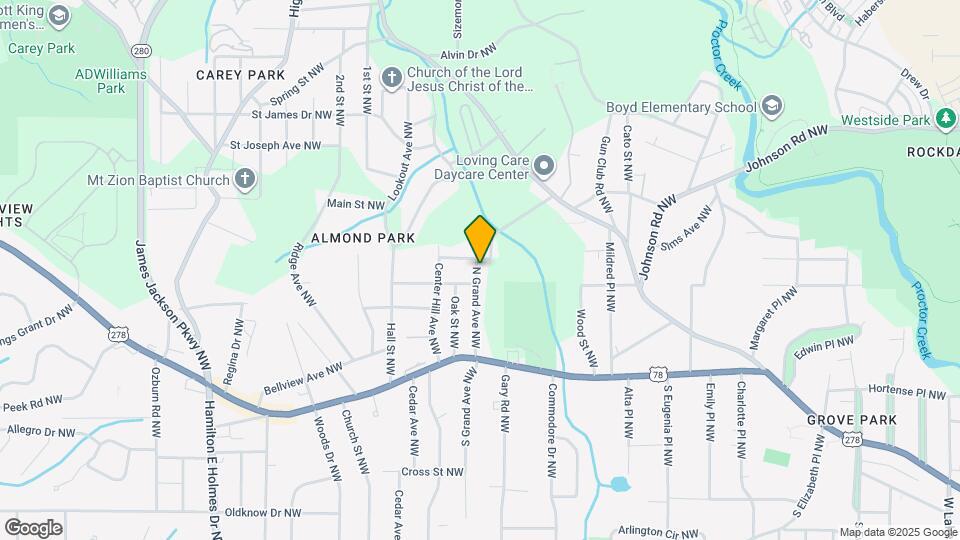 929 N Grand Ave NW Map and Location Details