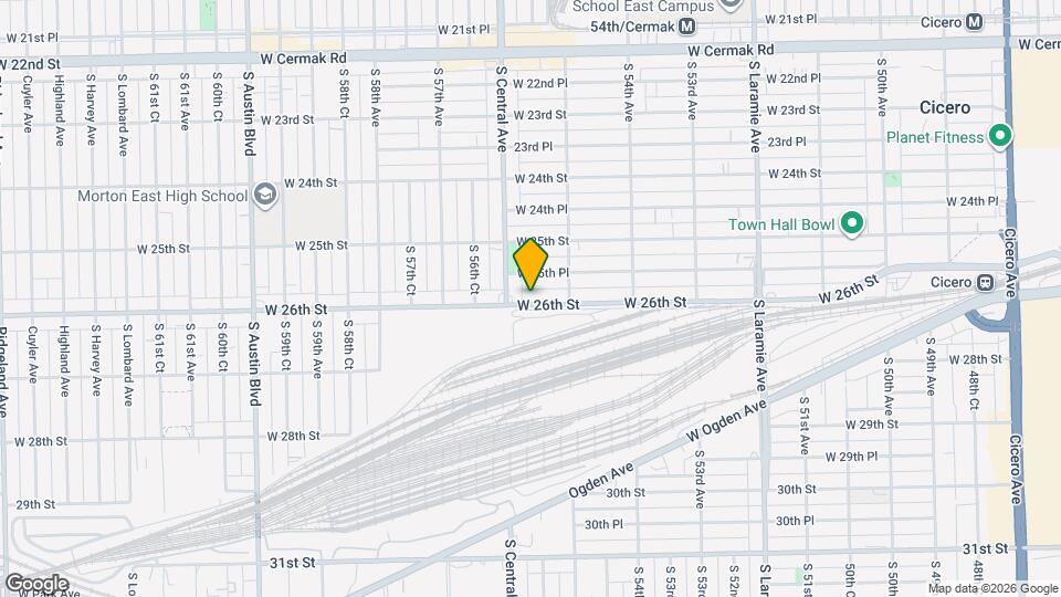 5534 W 26th St Map and Location Details
