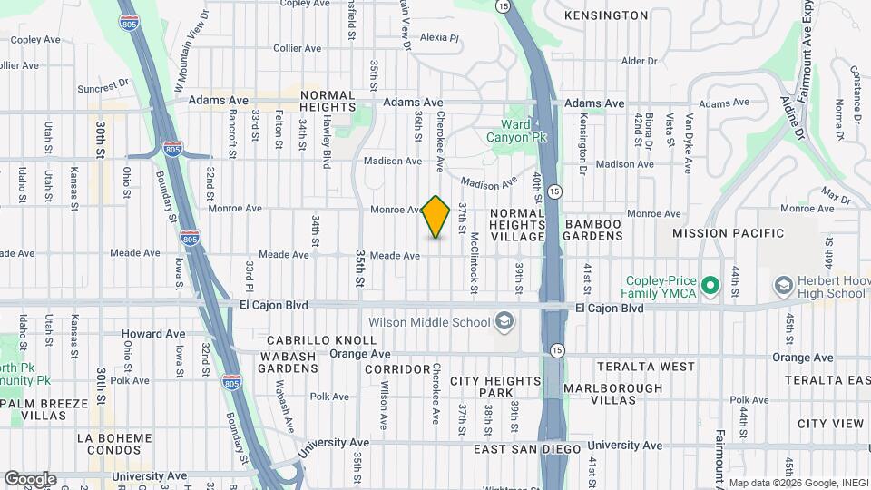 4422-4424 Cherokee Ave Map and Location Details