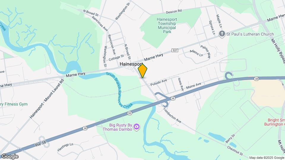 102 Hainesport Lumberton Rd Map and Location Details