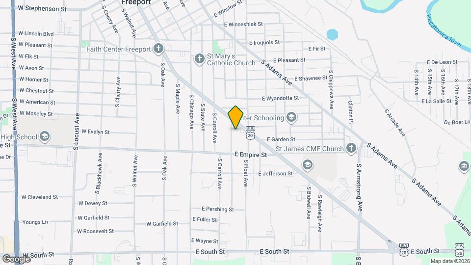 1131 S High Ave Map and Location Details