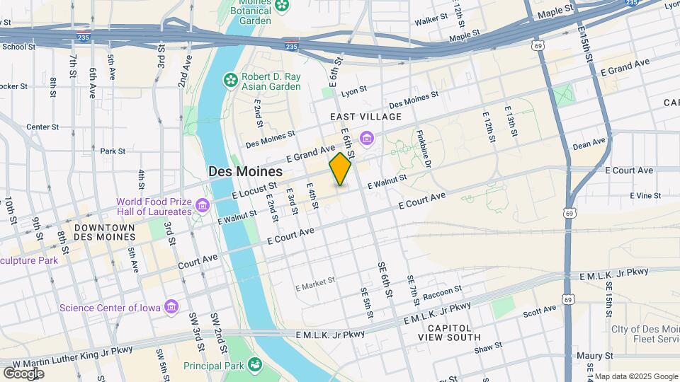 309 E 5th St Map and Location Details