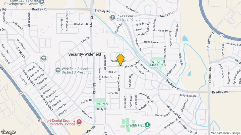 1509 Evergreen Dr Map and Location Details