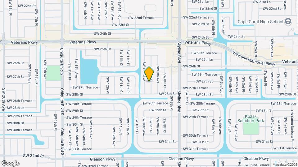 2702 SW 9th Pl Mapa y Detalles de la Ubicación