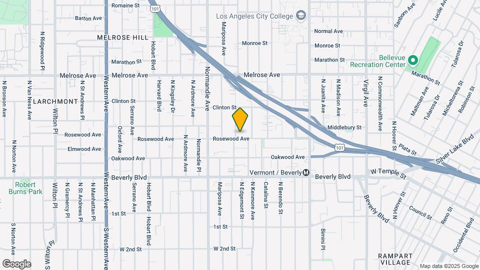 4271 Rosewood Ave Map and Location Details