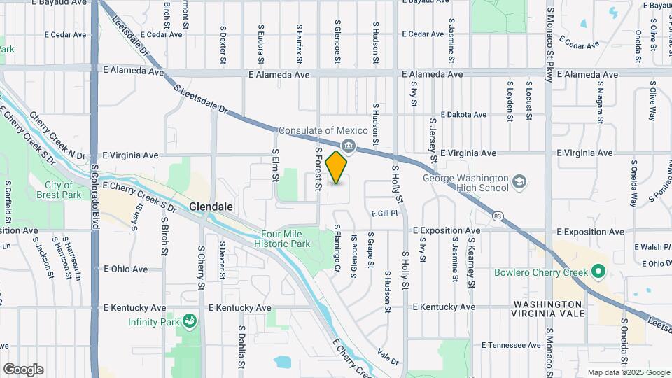 540 S Forest St Map and Location Details