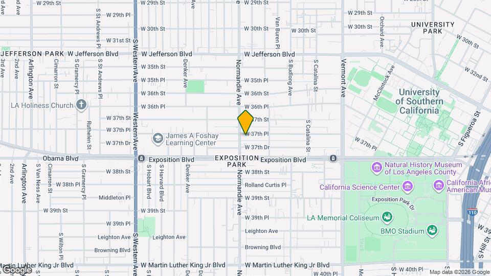 1374 W 37th Pl Map and Location Details