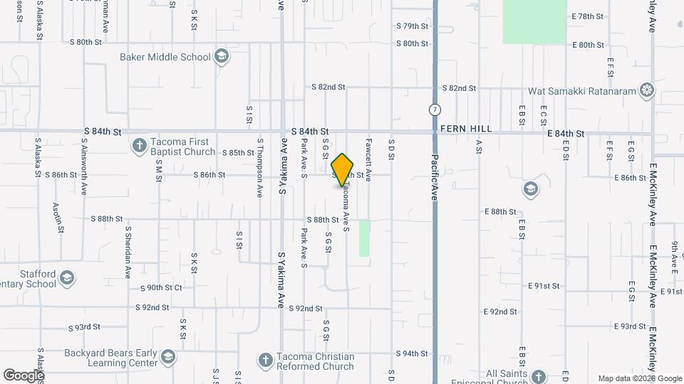 8618 Tacoma Ave S Map and Location Details