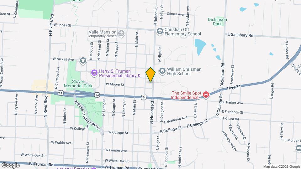 1110 N Noland Rd Map and Location Details