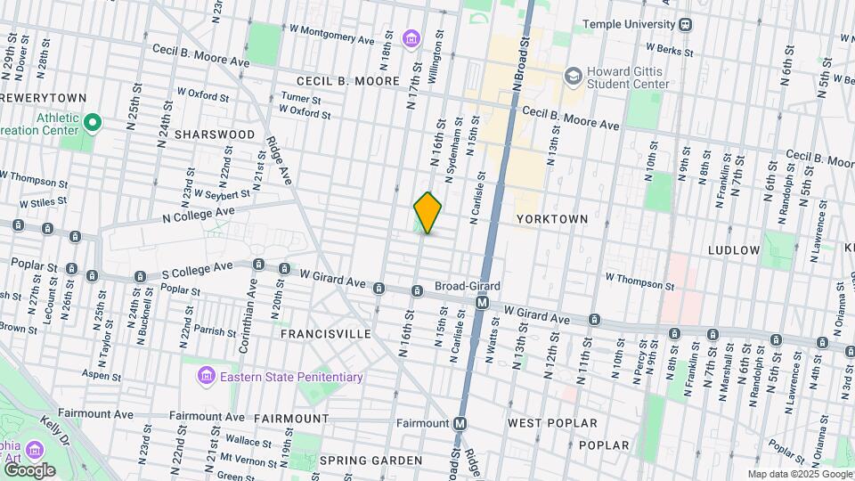 1543 W Thompson St Map and Location Details