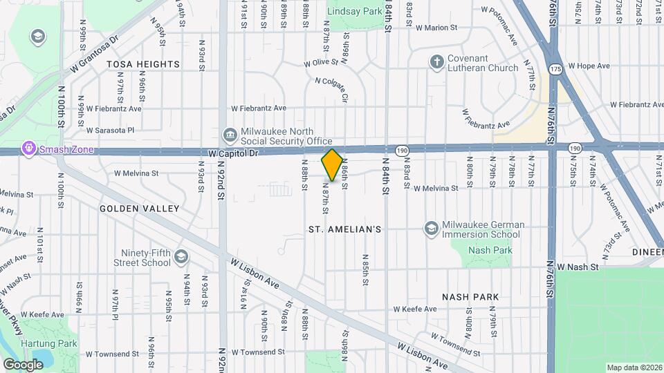 3908 N 87th St Map and Location Details