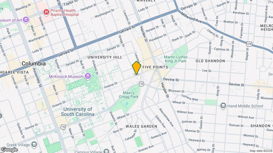 1900 Greene St Map and Location Details