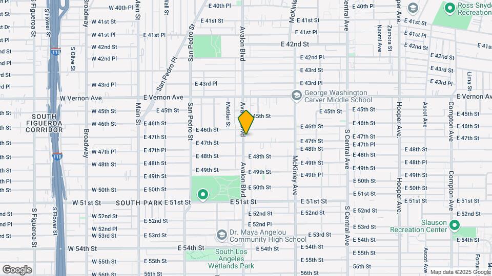 4618 Avalon Blvd Map and Location Details