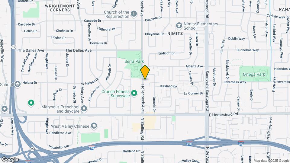 1588 Hollenbeck Ave Map and Location Details