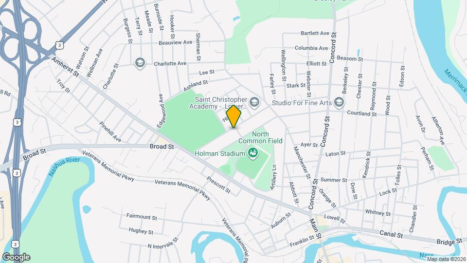 2 Dartmouth St, Unit North End Nashua Studio Mapa y Detalles de la Ubicación