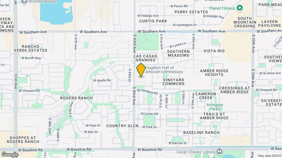 6621 S 42nd Ln Mapa y Detalles de la Ubicación